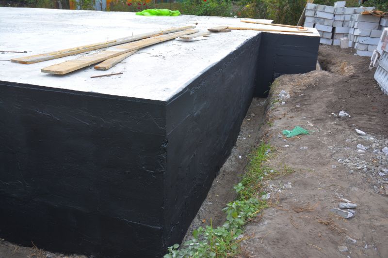 Waterproof Coating on Foundation