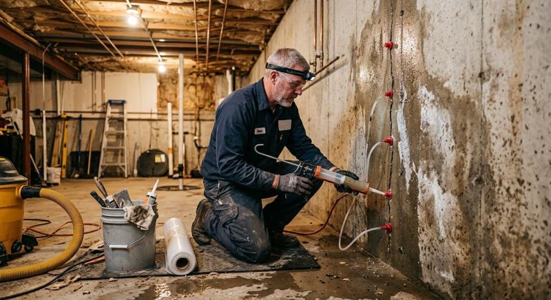 Wet Basement Repair in Fredericksburg, VA
